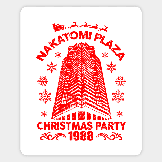 Nakatomi Plaza Christmas Party 1988 Magnet by TWISTED home of design